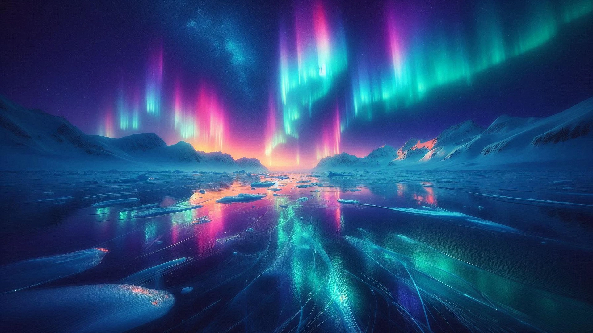 Intensive grüne Polarlichter